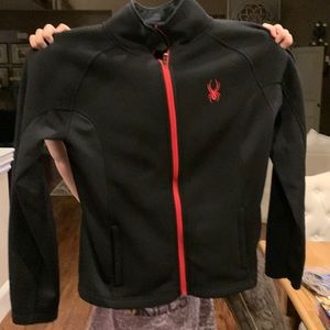 Spyder fleece lined black jacket